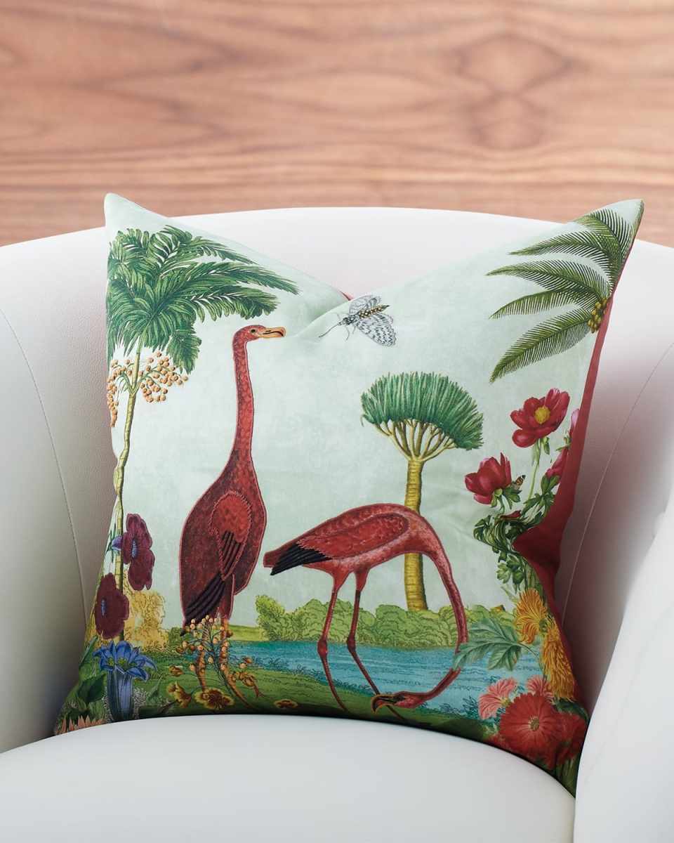 Tropical Flamingo Pillow - 20"